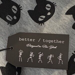 Gray and Black Cat Print sweats